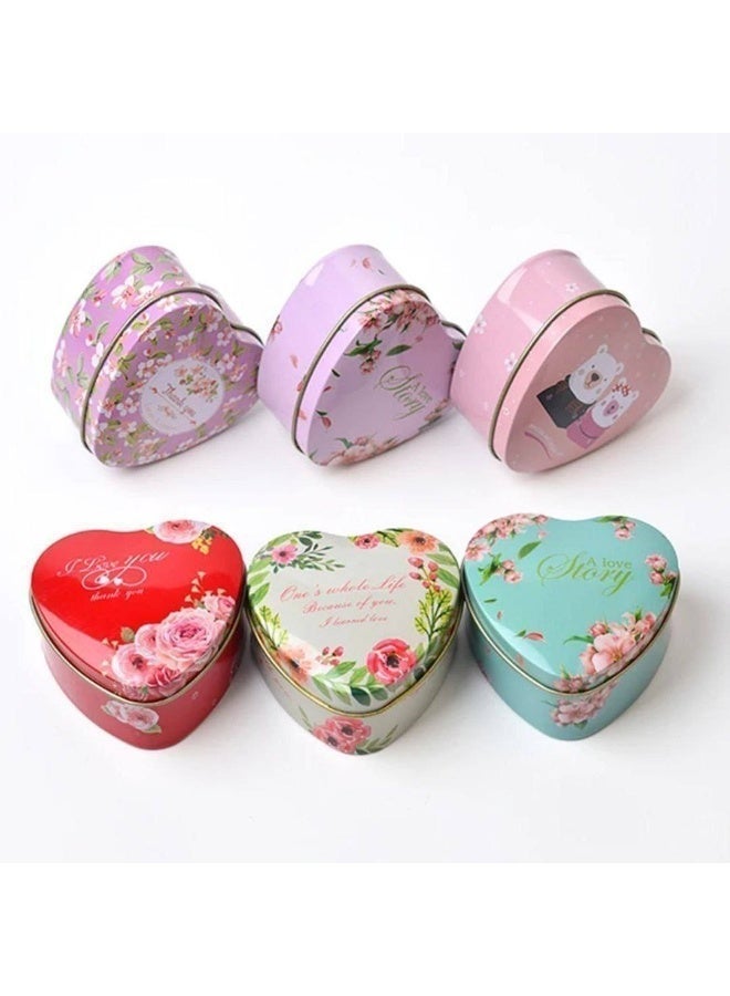 زوبا 6 قطع من فواحة شمعة عطرية معدنية شكل قلب – متعددة الأشكال بروائح جذابة لأجواء دافئة ومريحة - Image 2